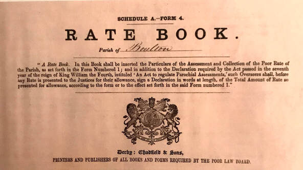 An example of the front page of a rate book