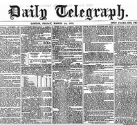 Photo of the Daily telegraph. Newspapers are useful for discovering house history