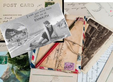 Photo of various postcards